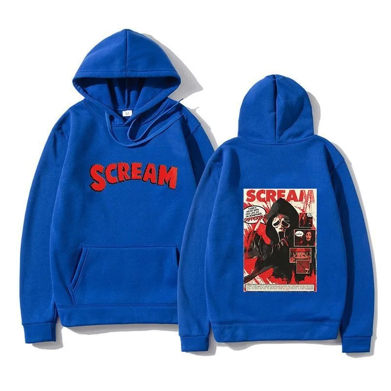 Scream Ghostface Hoodie New Autumn and Winter Men Men Fashion New Sweatshirts Loose Casual Harajuku  Sweatshirts Harajuku