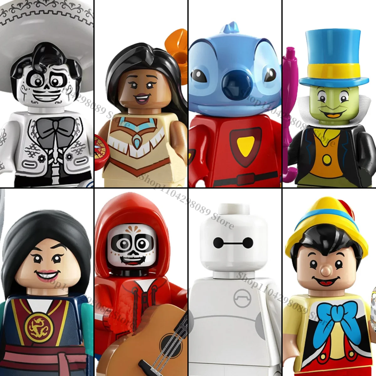 

Disney classic movie cartoon anime character building blocks children's mini brick toys festival party gifts souvenirs