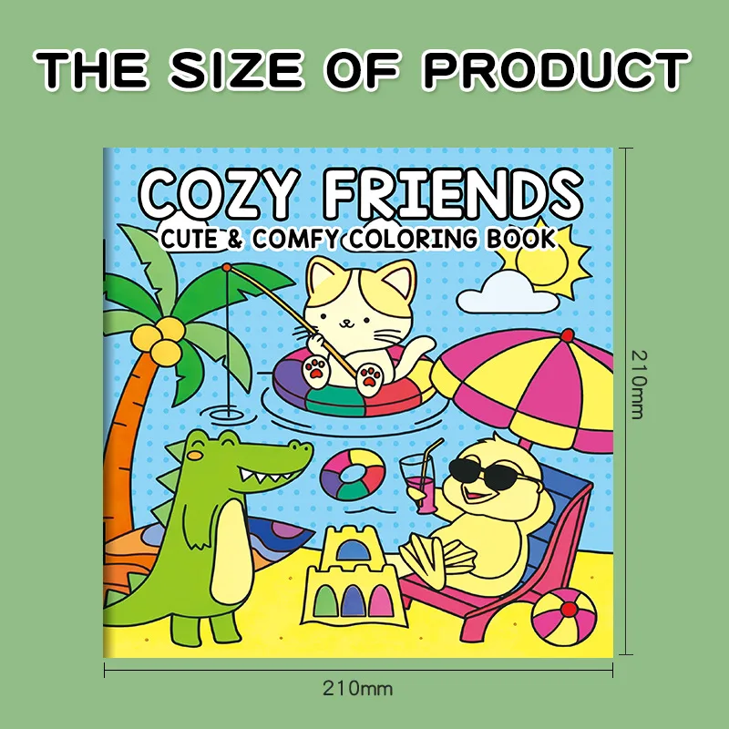 Children's Painted Painting Book Cozy Friend Cute & Comfy Coloring Book Picture Book School Early Education Enlightenment