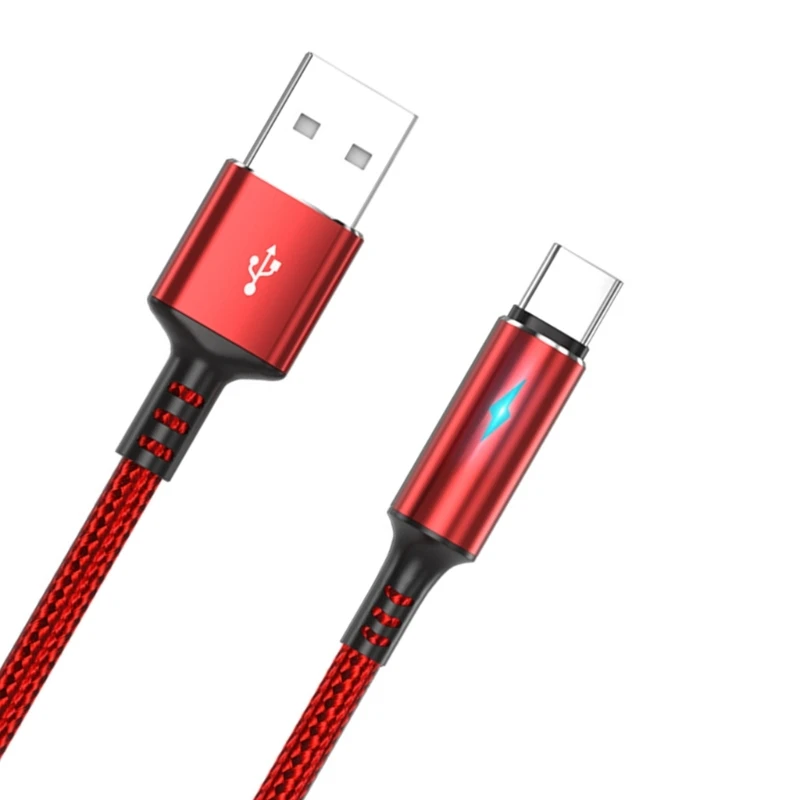 Compact USB C to USB A Charging&Data Cable 2.4A Cord Wire 25cm Short Cord,Nylon and Aluminum Alloy Material Dropship