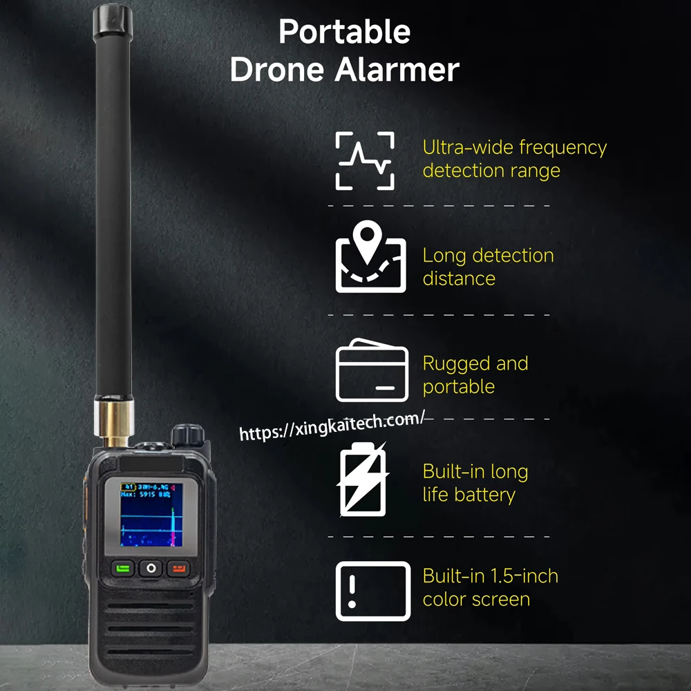 Handheld Drone Detection 30MHz-6.4GH Handheld Drone Detection System Scanner Identify FOR DJI, AUTEL FPV Drone Detector