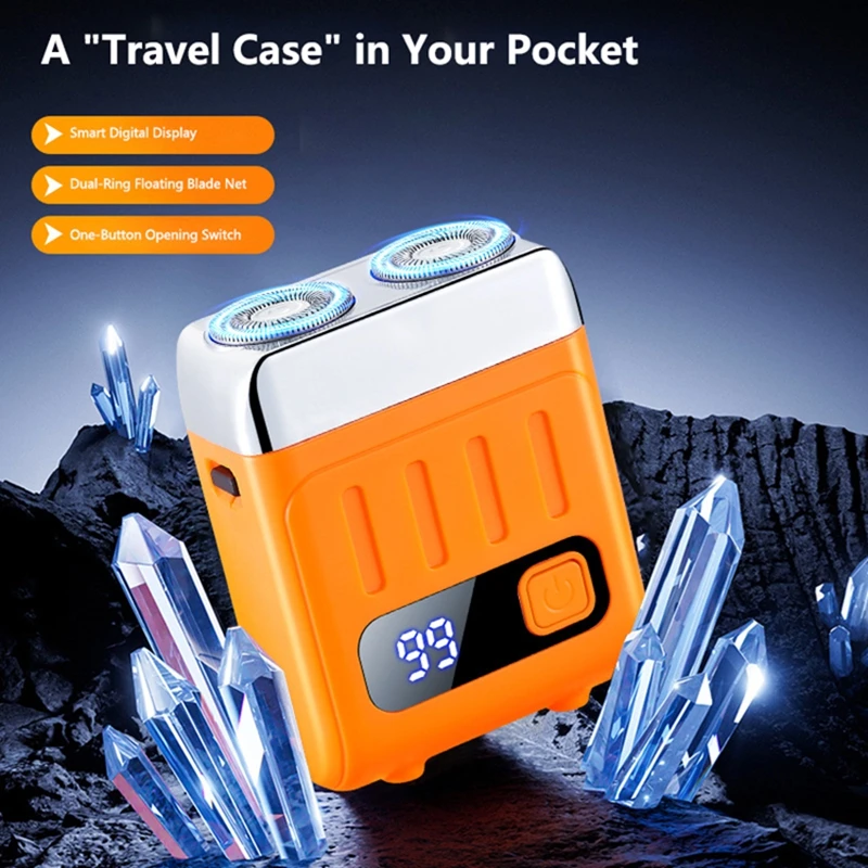 Neue Intelligente Digitale Mini Elektrische Rasierer Für männer Rasierer Elektrische Tragbare Reise Bart Messer Doppel Headed Rasierer