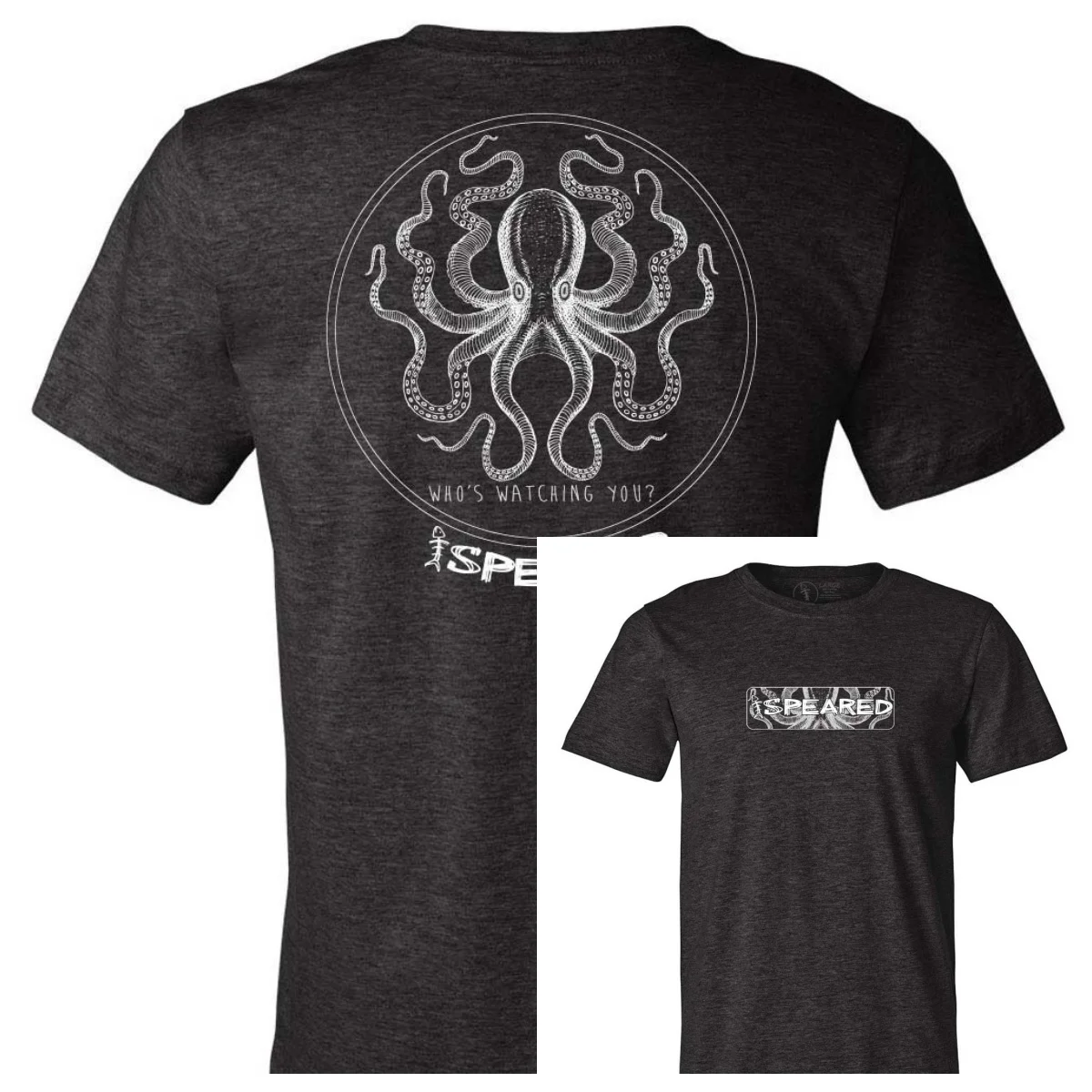 Camiseta Spearfishing Octopus _The Kraken_ de pesca, estilo unisex de lujo de alta gama, tanto para hombres como para mujeres