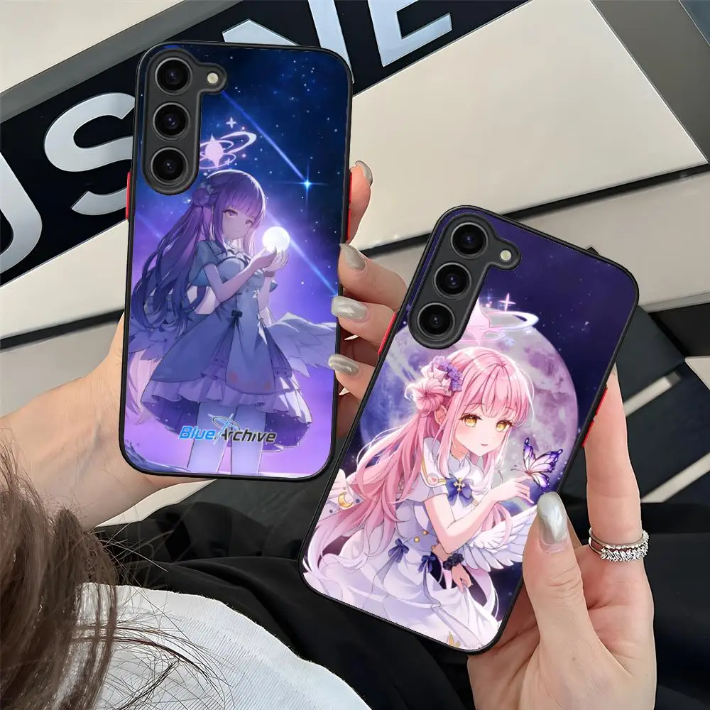 Blue Archive Misono Mika Silicone Mobile Phone Case for Samsung Galaxy S26 S25 S24 S23 S22 S21 Plus FE Ultra Colorful Cover