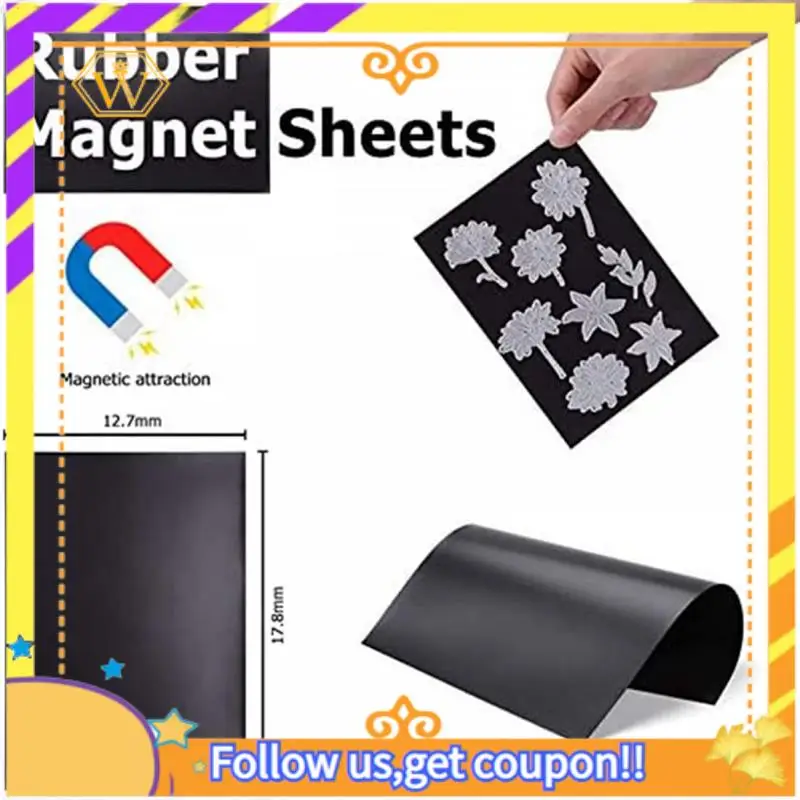 最新-10 個のゴム磁気シート 0.5 ミリメートル厚さ 10 個のクリアスタンプダイ収納ポケットステンシルオーガナイザーカード作成用