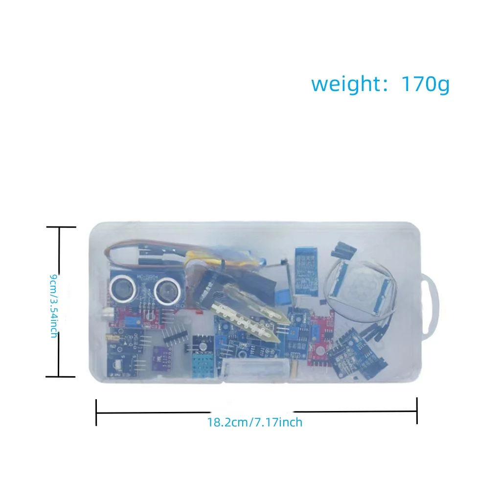 22 in 1 Sensor Kit, Modul Kit für Roboter, Lernen, Anfänger Kit, Bonfeuchtigkeit, Mikrofon, lichtempfindlicher Sensor zur Hinrnisvermeidung