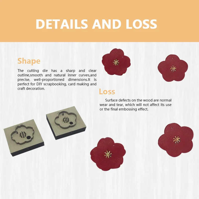 Leather Flower Two-Piece Set Knife Template Easy Material Cutting Simple Design High Durability