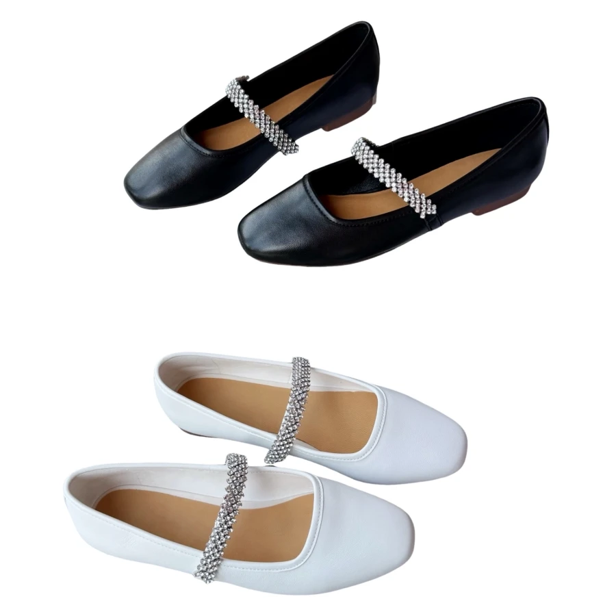 Sheepskin Ladies Loafers Comfortable Lightweight Non-Slip Soft Flexible Everyday Shoes BG1012