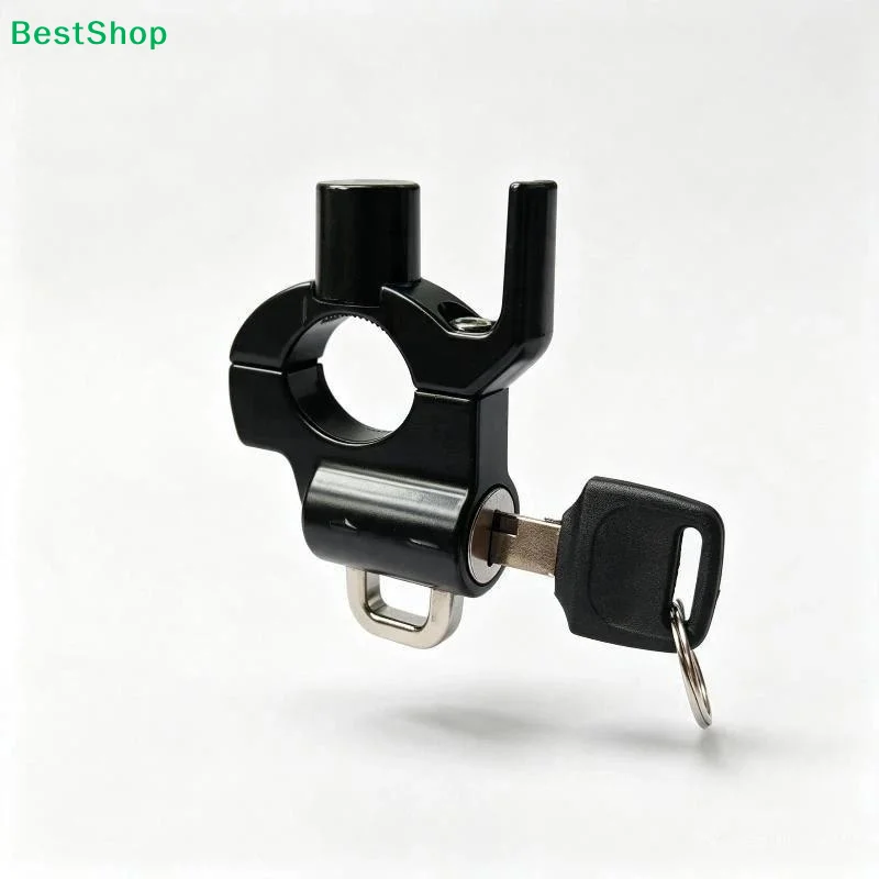 Universal Anti-theft Electric Vehicle Helmet Lock Motorcycle Battery Car Fixed Over Function Handlebar Hook Hat Lock