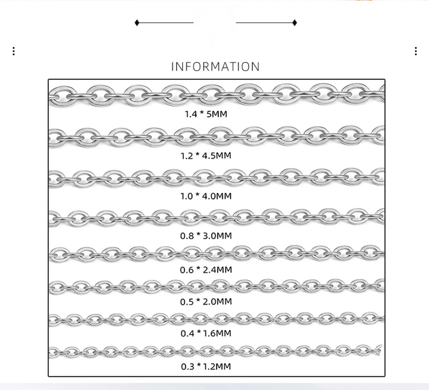 45cm Unisex Handmade Flat O-Ring Chain Necklace Welded Stainless Steel Collarbone Jewelry Hammered Cross DIY