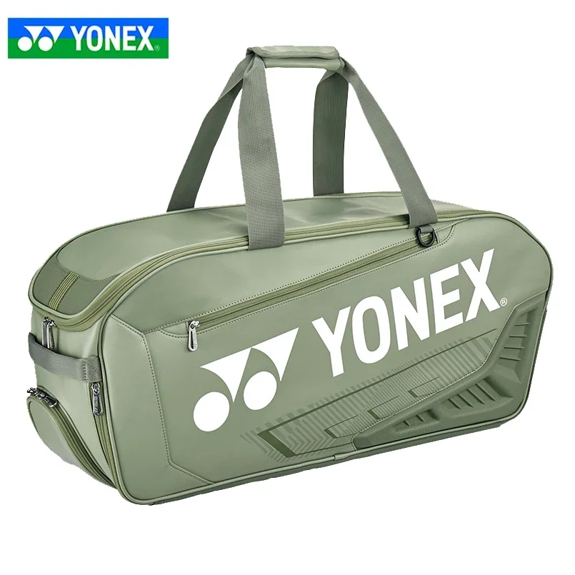 YONEX-Bolsa De Raqueta De tenis De Bádminton, Bolsa Rectangular De Cuero Para Raquetas De 5-7 Con Aislamiento Con MOG BA02331WEX