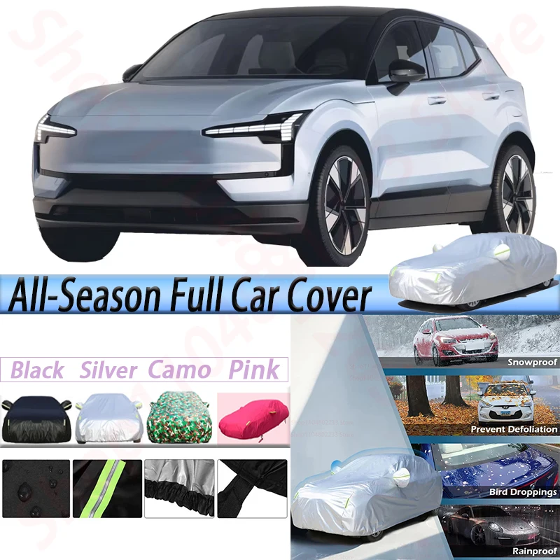 

Car Cover For Volvo EX30 2022-2025 SUV Outdoor Sun Anti-UV Rain Snow Wind Protection Dustproof Cover