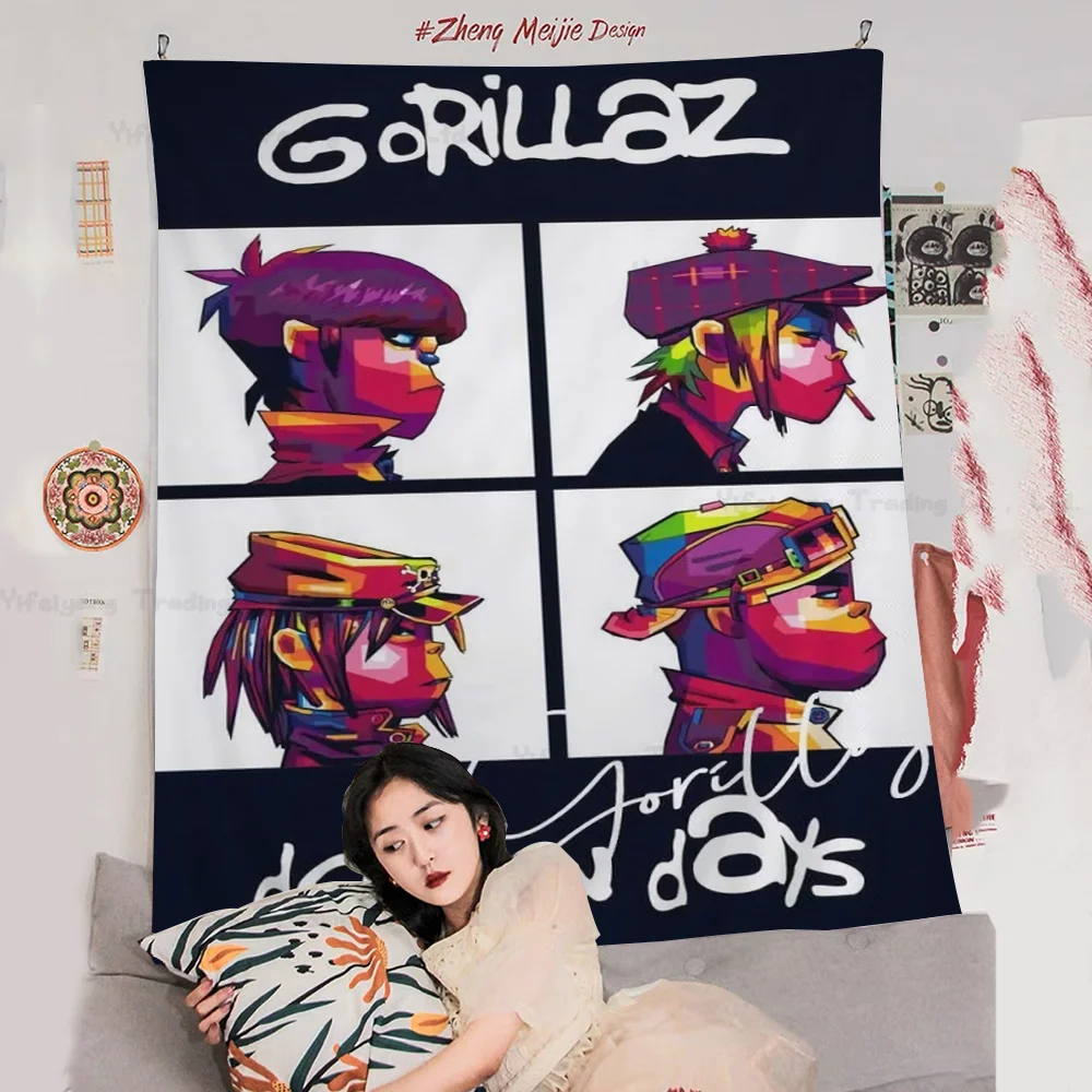 

Gorillaz Printed Large Wall Tapestry Cheap Hippie Wall Hanging Bohemian Wall Tapestries Mandala Home Decor