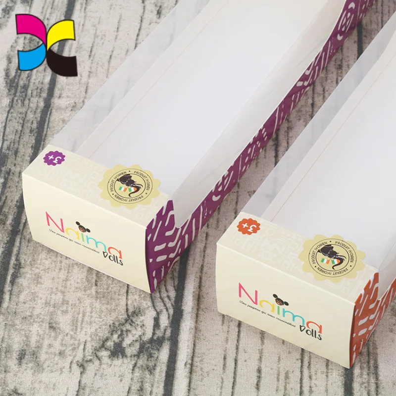 Wholesale Biodegradable PVC PET Window Paper Packaging Doll Box