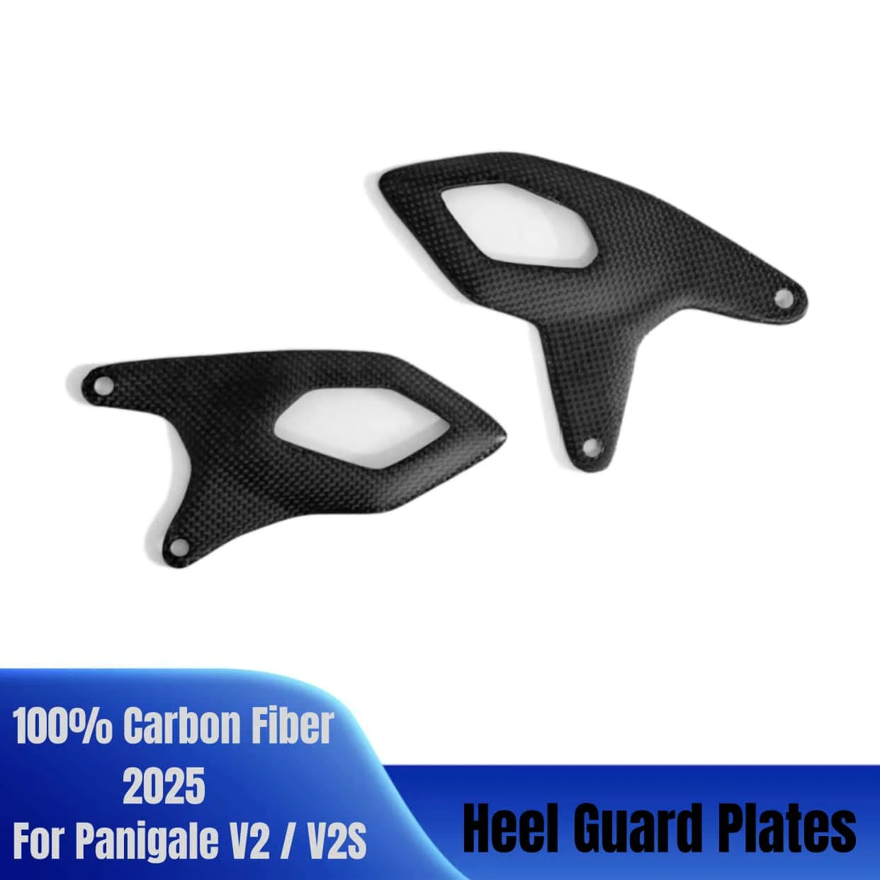 

Для мотоциклов Ducati Panigale V2 / V2S 2025: Аксессуары, карбоновые задние защитные накладки на подножки (защита для пяток)