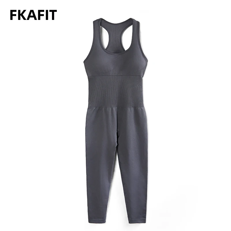 Jumpsuits For Women Ribbed One Piece Tank Tops Rompers Sleeveless Suit For Fitness Casual Workout Bodysuit Sportswear