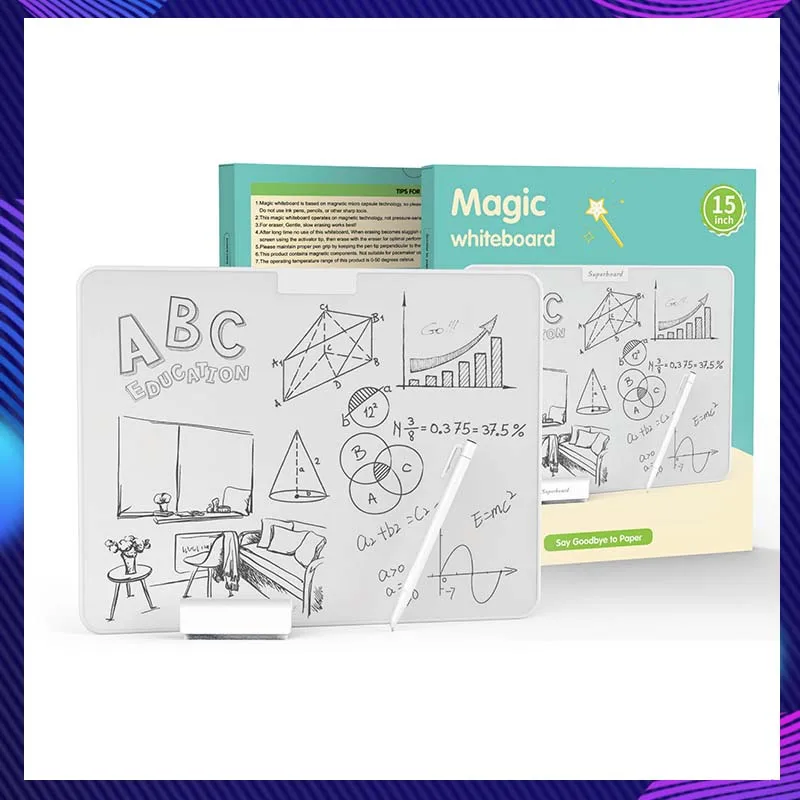 Magnetic Whiteboard Support Partially Erasable 10/12/15inch Home-Use Handwriting Board For Writing Drawing And Sketching Gift