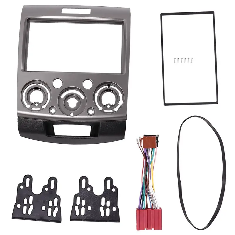 

ABHY-Radio Stereo Panel For Ford Everest Ranger Mazda Bt-50 Bt50 Double 2 Din Fascia Dash Installation Trim Kit Face Plate Bezel