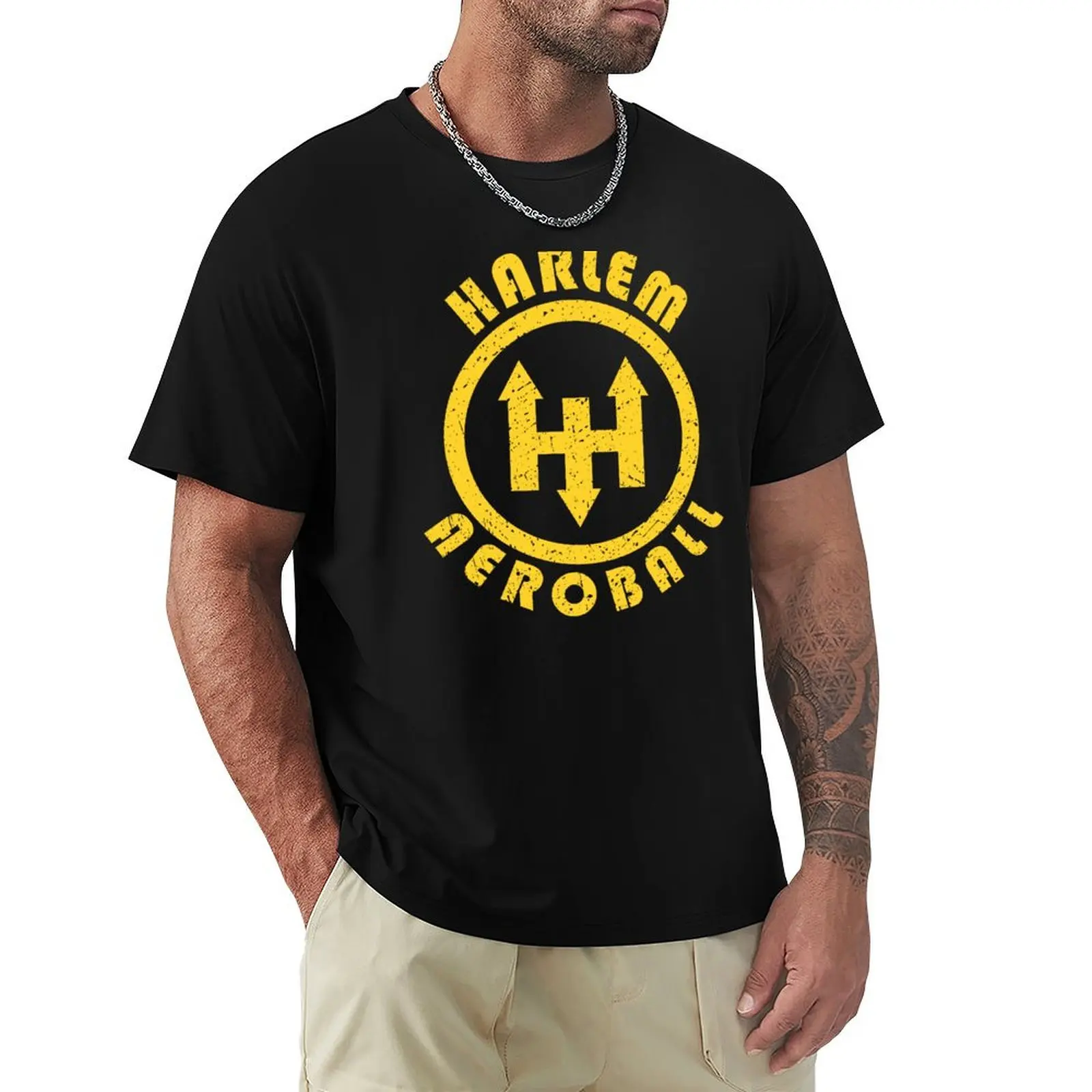 

Harlem Aeroball - Harlem Heroes Aeroball Club - Distressed T-Shirt blacks vintage anime shirt baggy shirts sublime men t shirts