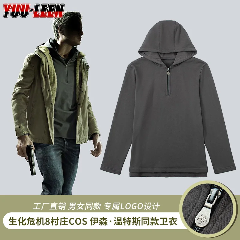 Ethan Winters Cosplay Hoodie Resident Evil 8 Village Western Style Unisex Daily Wear Fan Gifts Perfect for Gaming Fan Gifts