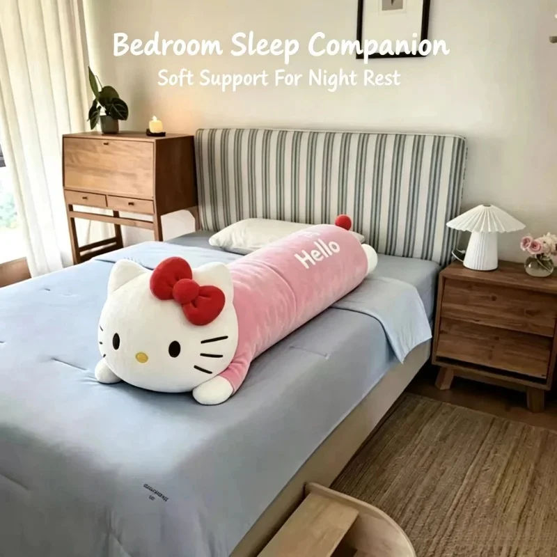 Sofa Throw Pillow Hello Kitty Large Long Body Plush Cushion Cute KT Cat Home Decor Toy For Hugging & Leg Support