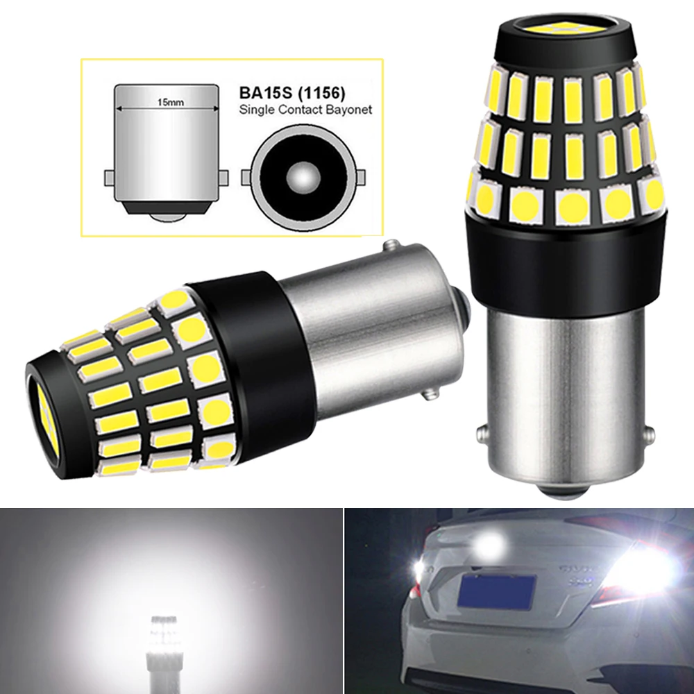

2pcs P21W 1156 BA15S Led Canbus Reverse Light Auto R10W 7506 5008 R5W Tail Backup Bulb Car Diode Daytime Running Lamp DC 12V 24V
