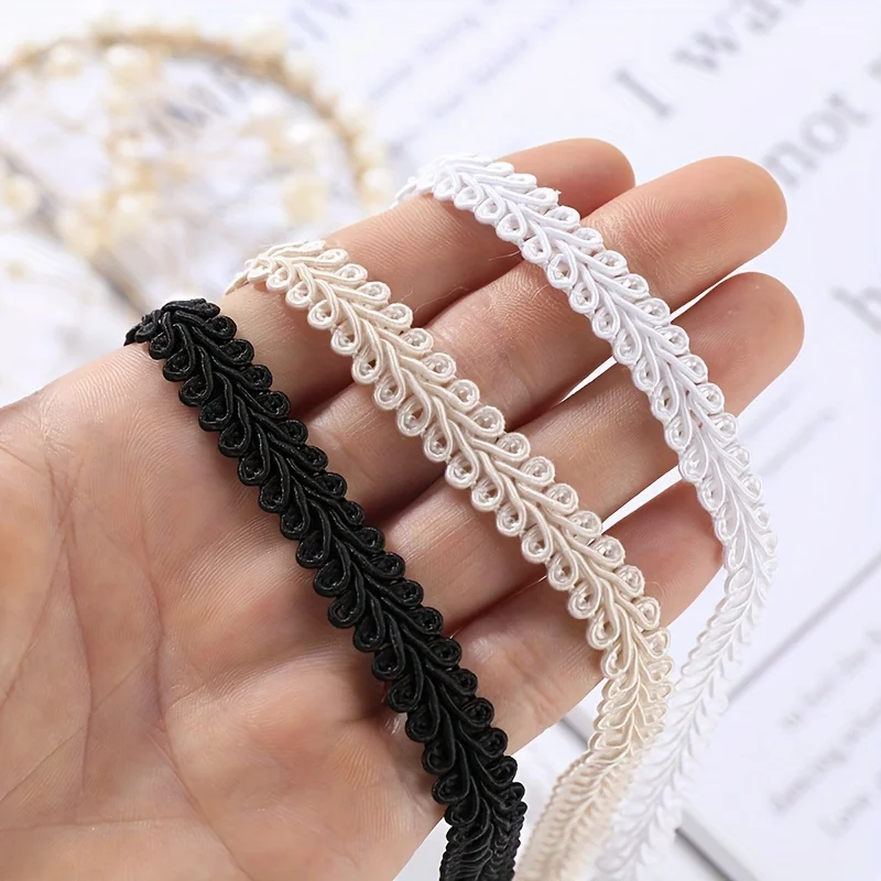 5m/16.4ft each Pack laces curve trims centipeded for Bar sewing hat curtain black laces accessory handmade DIY craft decorations