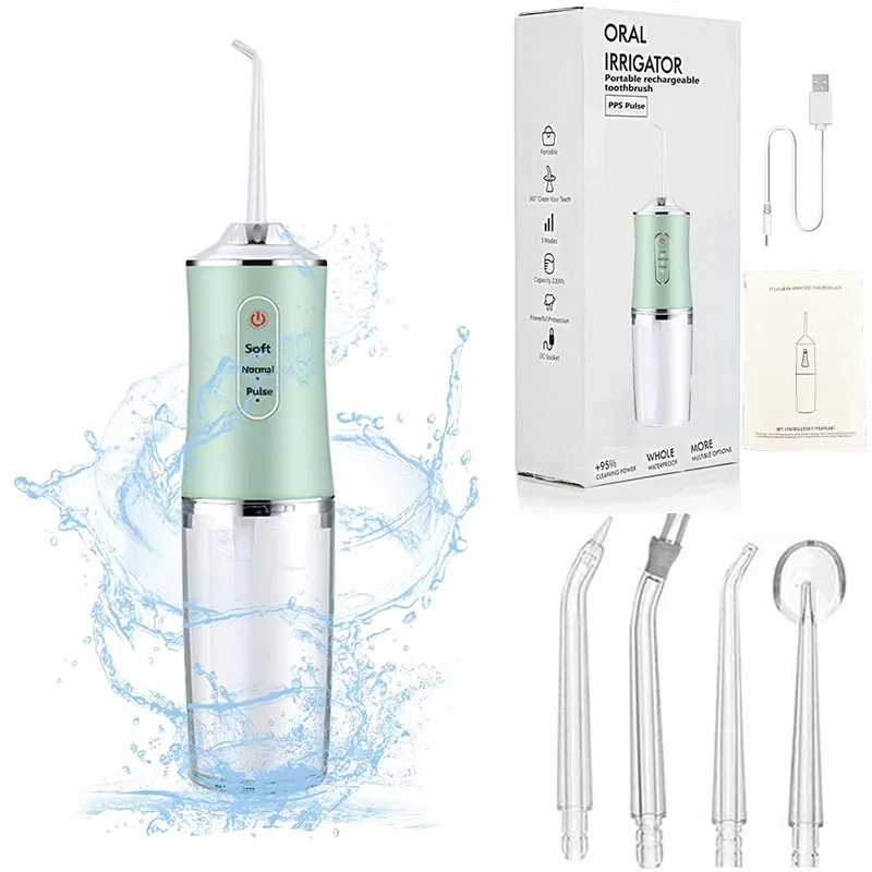 Ipx7 Waterproof Toothbrush Combo Replacement Tips Teeth Cleaning Retainer Cleaner Electric Oral Irrigator Water Dental Flosser