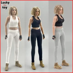 1/12 Scale Female Soldier Bra Vest Sport Tight Yoga Pants Clothes Model Toys Fit for 6'' Action Figure Accessorier Tbl Body Doll