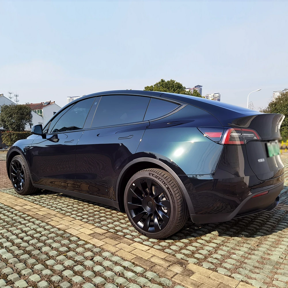 Green Stretchable Removable Easy to Install Premium PET Car Wrap Auto Vinyl Air Release Protection