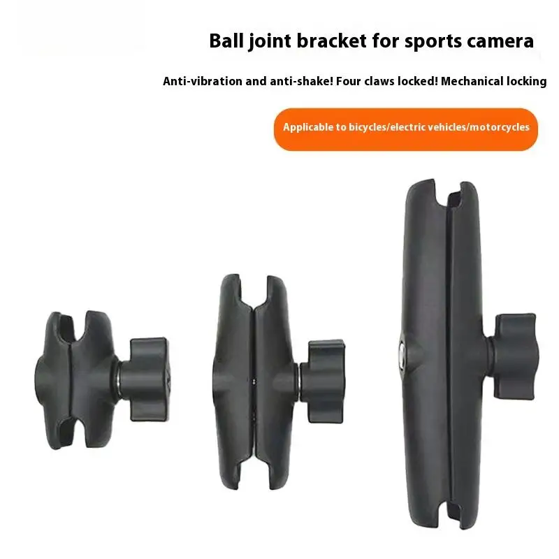 1" Ball Head Mount Adapter Pole Double Socket Arm Aluminum Alloy For RAM Mounts 6/9/15cm Lights Camera Extension Holder