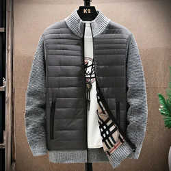 Men Knitted Cardigans Sweater Winter Warm New Stand-up Collar Zipper Cardigan SweatersCoat Jacket Casual Fashion Men Clothing