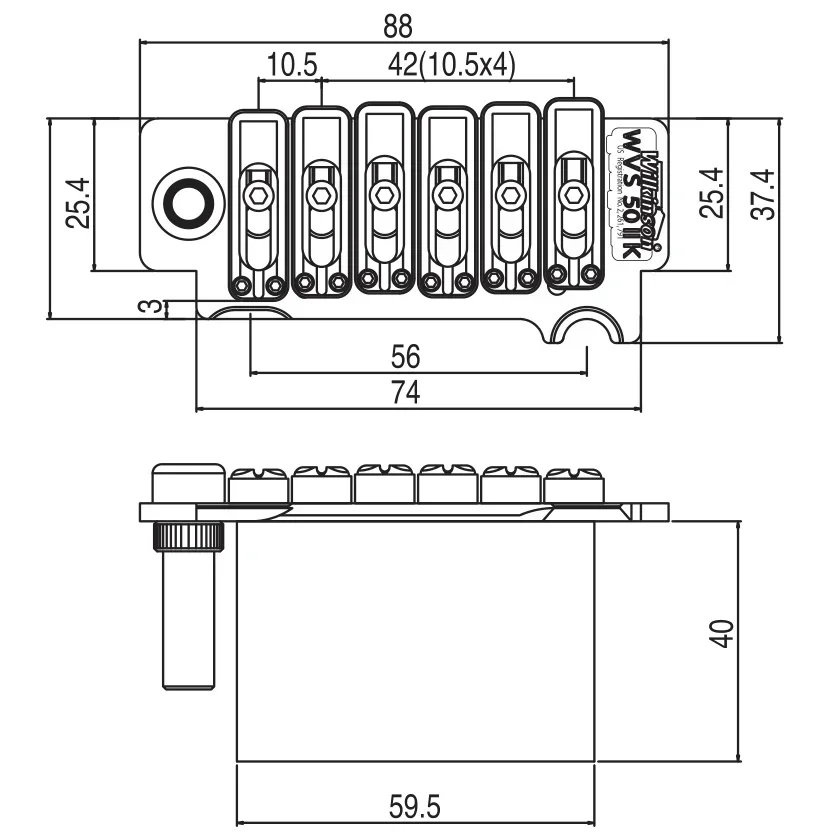 

New Wilkinson WVS50IIK Electric guitar tremolo bridge Tremolo System
