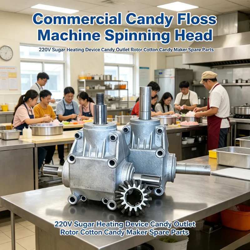 220V Commercial Candy Floss Maker Replacement Parts Stainless Steel Heating Head Spinning Rotor