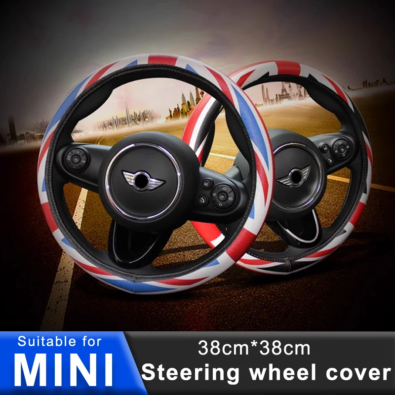 Car Leathers Steering Wheel Cover For MINI ONE Cooper S R55 R56 R60 R61 F54 F55 F56 F57 F60 Countryman Car Interior Accessories