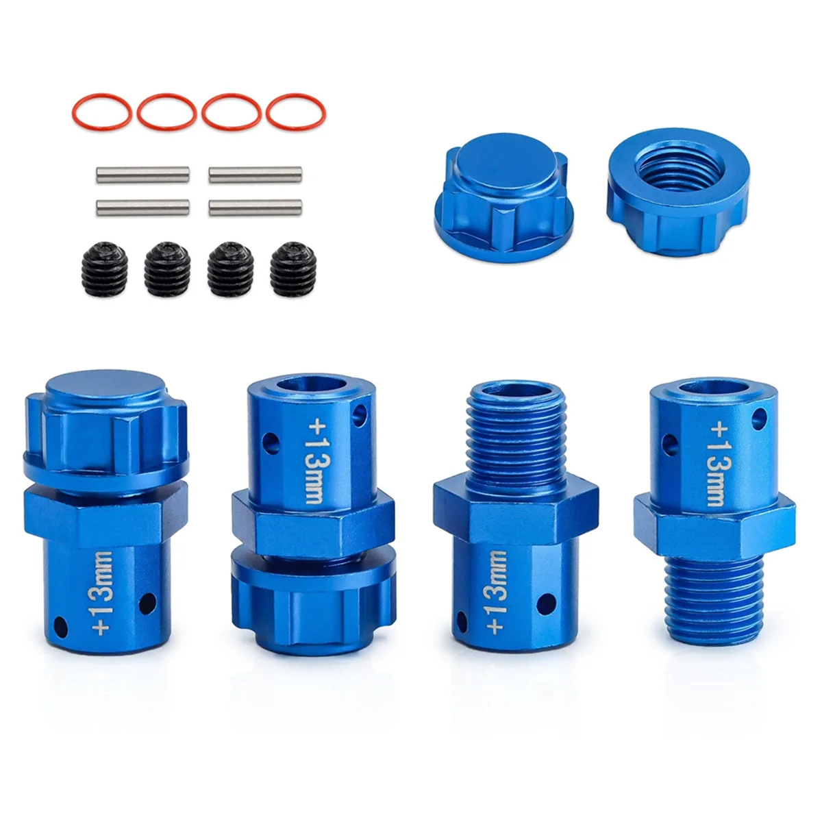 A72Z RC Car Upgrade 13mm Connector Kit for Arrma1/8Kraton for 1/7 RC Car Upgrade Accessories Blue