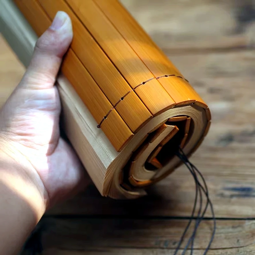 Vintage Bamboo Cover Sketchbook – Blank Rice Paper & Kraft Pages for Calligraphy, Art Painting School Supplies & Gifts
