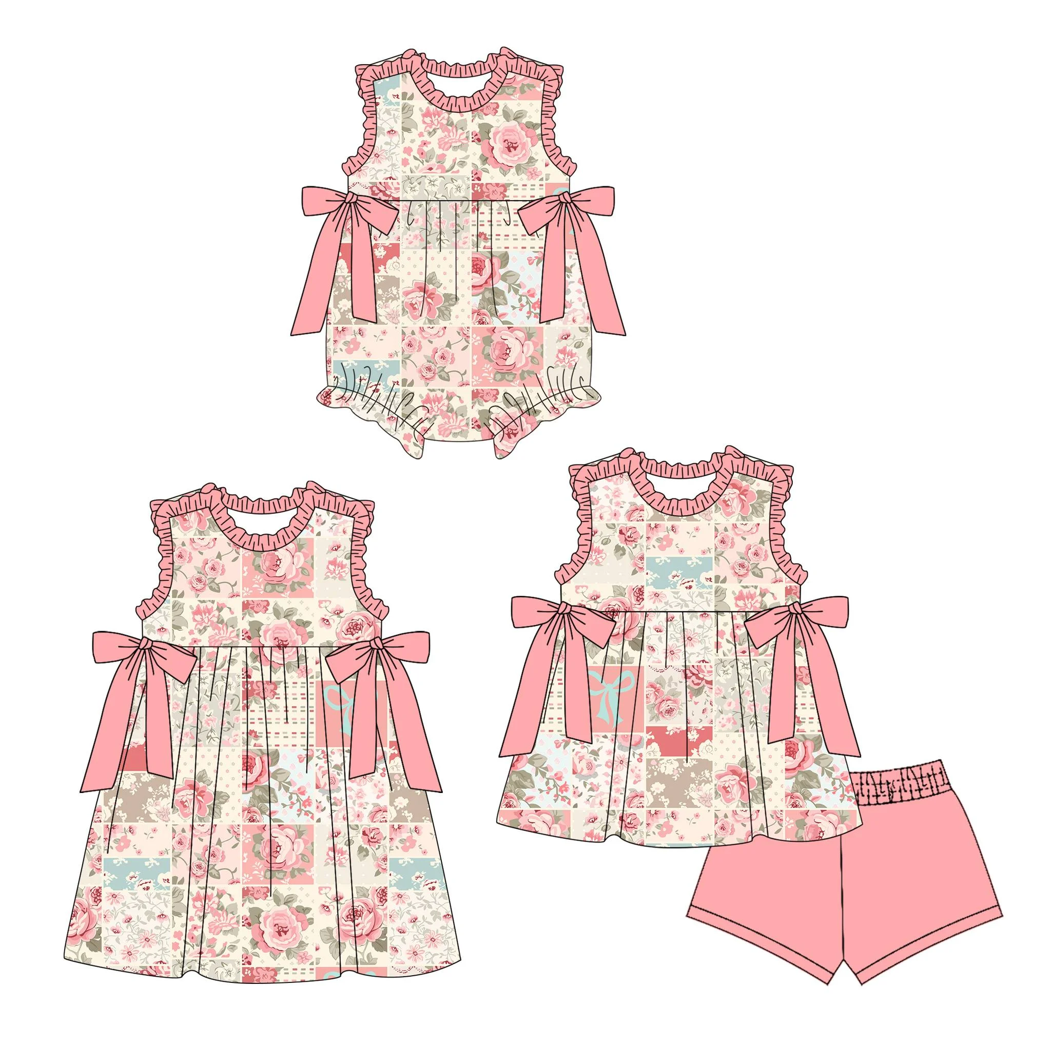 Nuevo diseñador, ropa para niños, vestido para niñas, conjunto a juego, estampado floral, cosas para bebés, vestido para niñas de 11 a 12 años, vestidos para bebés