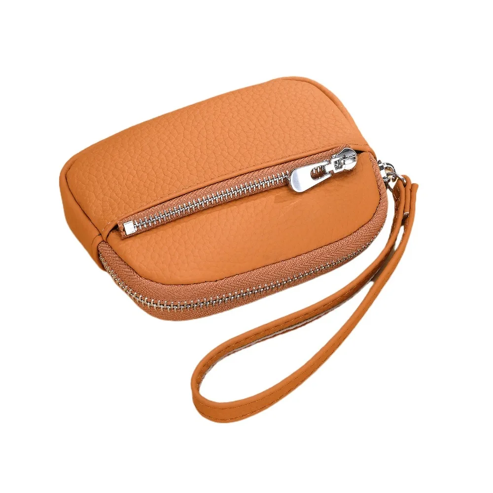 

Портативный женский кошелек из искусственной кожи, мини-портмоне для карт, однотонный кошелек для монет, дорожный кошелек