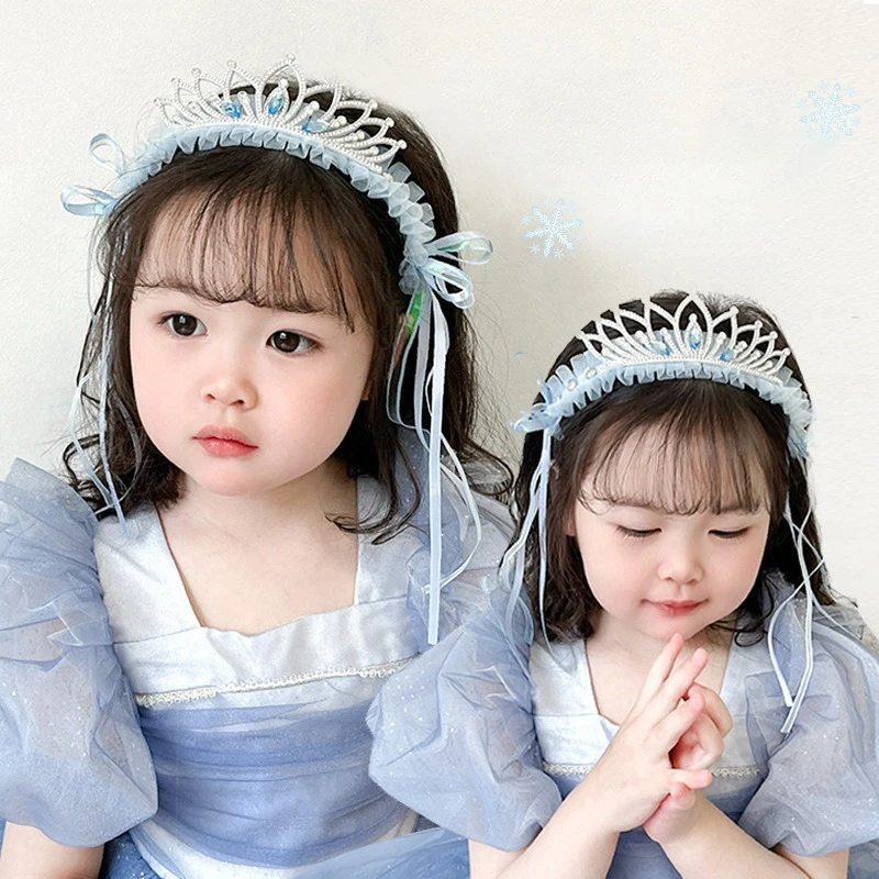 Infantil Azul Princesa Coroa, Faixa de Cabelo, Headdress, Acessórios de Cabelo, Doce, Fofa, Engraçado, Feriado, Festa de Aniversário, Presente, Decoração