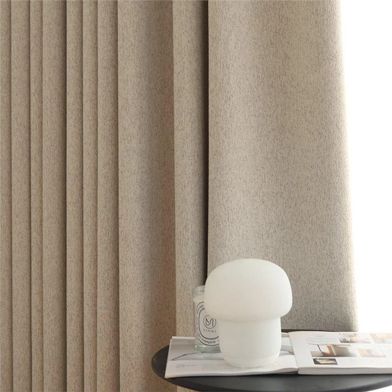 

New blackout cream antique style cotton and linen high-end curtains for living room and bedroom decoration