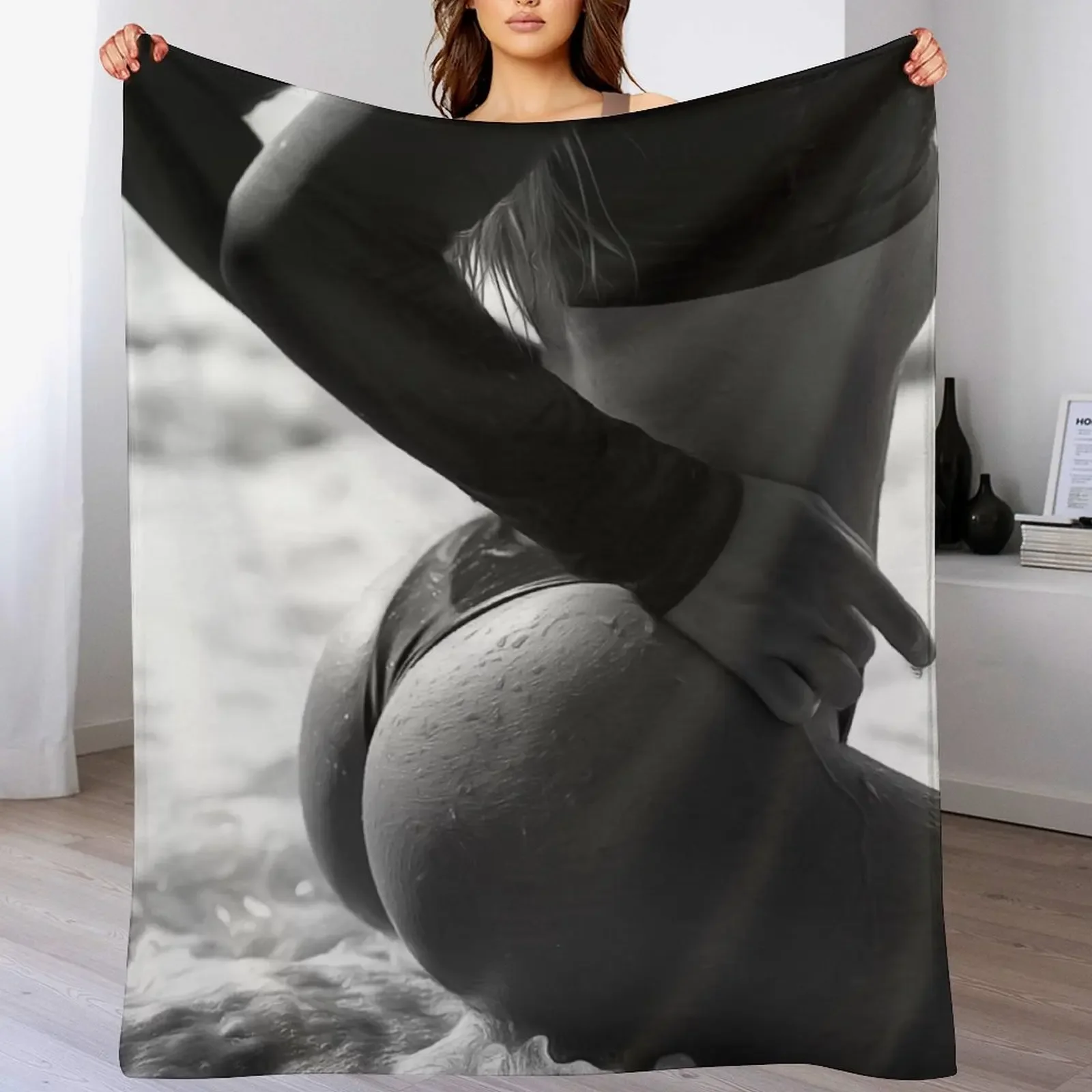 Beautiful Beach Woman Throw Blanket Baby Soft Big Summer Moving Blankets