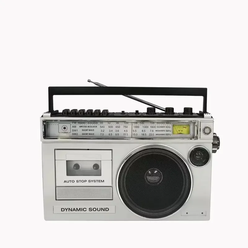 for Rechargeable Retro Cassette Recorder Full Band Radio Bluetooth Speaker with Card Slot