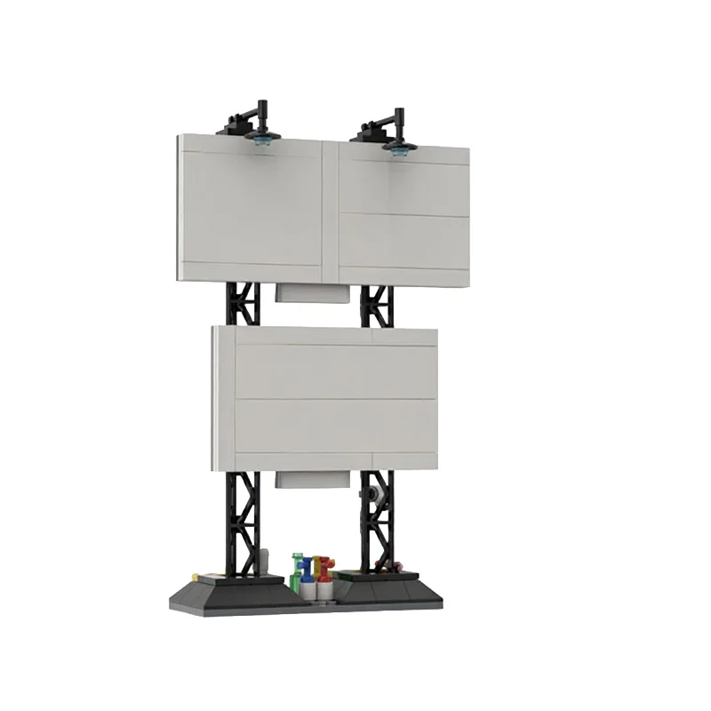 173Parts Double Decker Billboard MOC Creative Street View Model Custom Puzzle Architecture DIY Assembly Educational Blocks Gifts