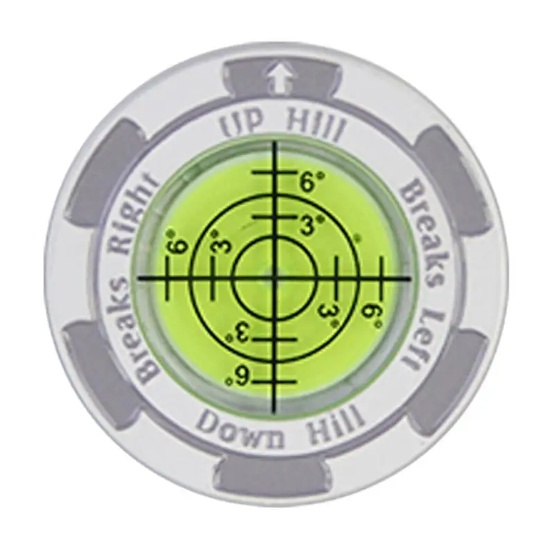 

Green Reader Ball Marker Rustproof Zinc Alloy Glof Hat Clip Ball Marker High Precision Green Reading Aid Portable Golf Putting