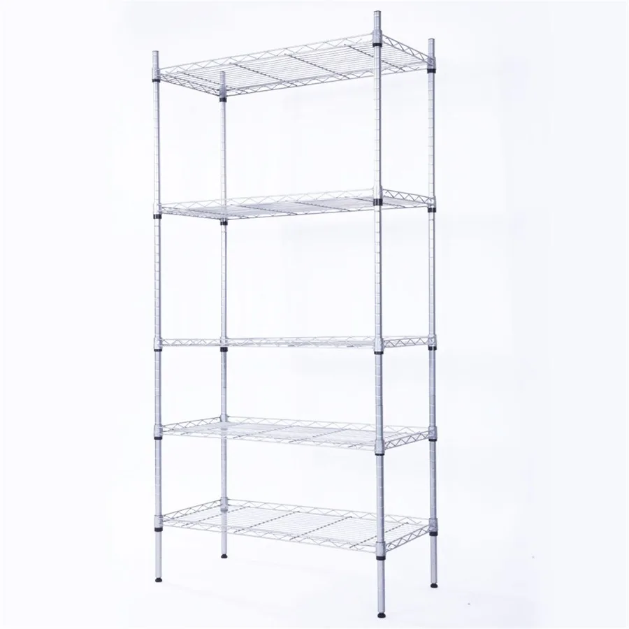 

5Shelf Adjustable; Heavy Duty Storage Shelving Unit ; Steel Organizer Wire Rack