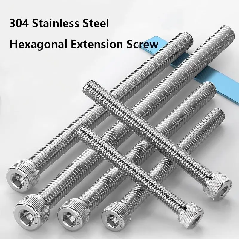 

100PCS/500PCS M1.4 M1.6 M2 M2.5 M3 M4 304 Stainless Steel Hexagonal Socket Screw Various Bolt Lengths Cylindrical Head Screw