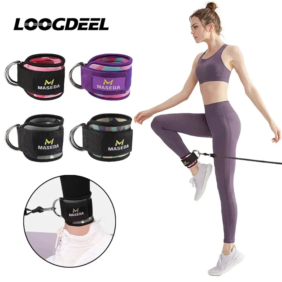 Correas de tobillo ajustables para Fitness, puños de soporte con anillo en D, polea para entrenamiento de fuerza de piernas para gimnasio con hebilla, protector deportivo, abductores de seguridad