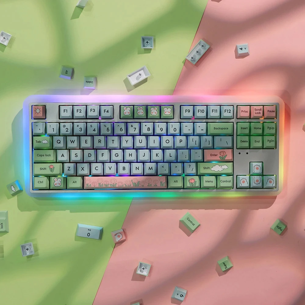 EPOMAKER Alice’s Adventure Keycaps Set 147 Keys Cherry Profile PBT Dye Sublimation for Mechanical Keyboard Cherry Gateron Kailh