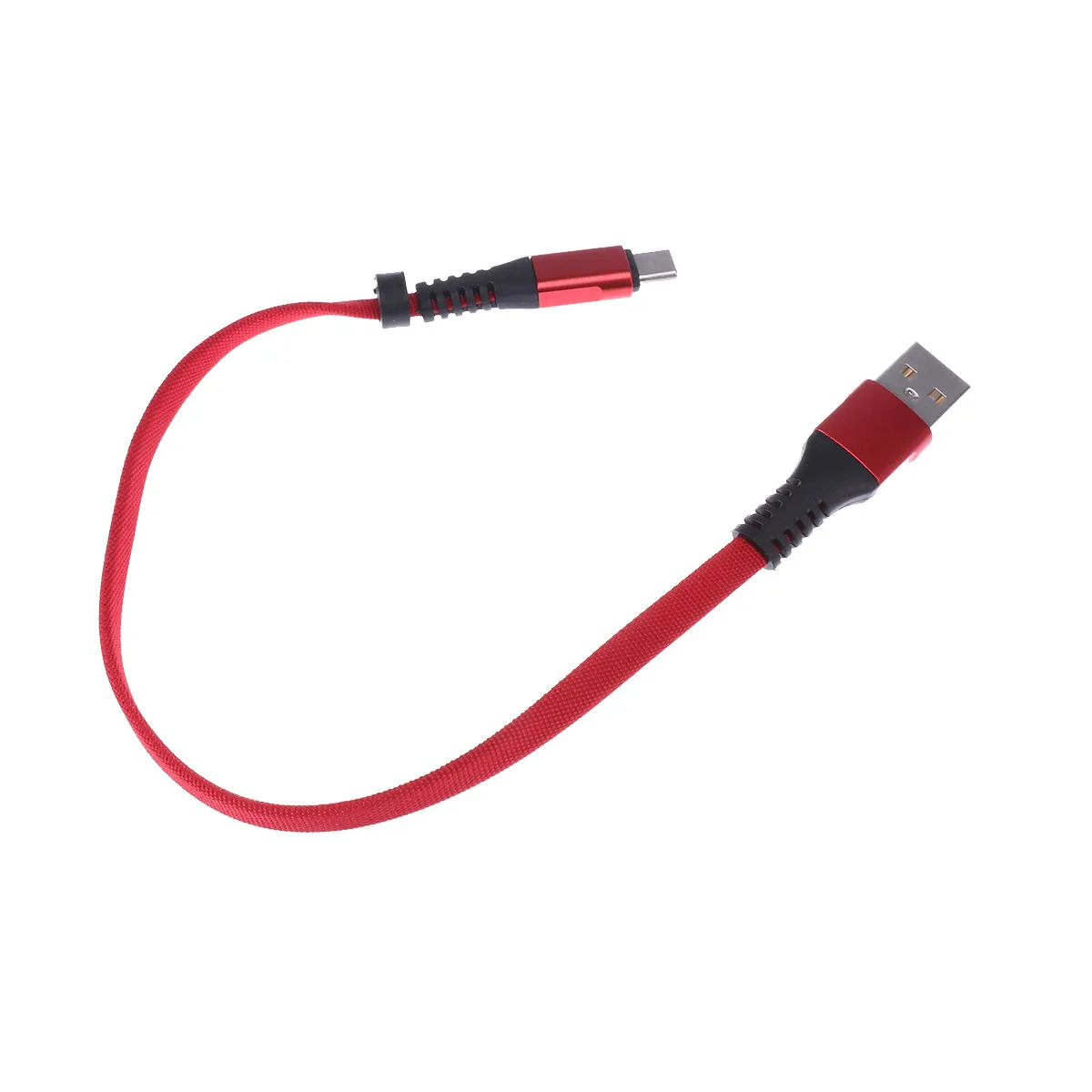 2.4a Fast Charging Type C Keychain Cable Portable Braided USB Data Charger Compact Lightweight Keyring for Smartphones Travel